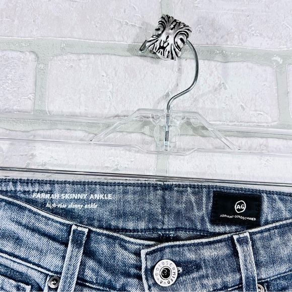 AG Adriano Goldschmied Farrah High Rise Washed Gray Skinny Ankle Jeans Size 25 - Picture 5 of 10